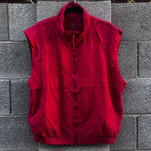 Men's Forrester's Golf Vest Size M Red Sleeveless Full Zip